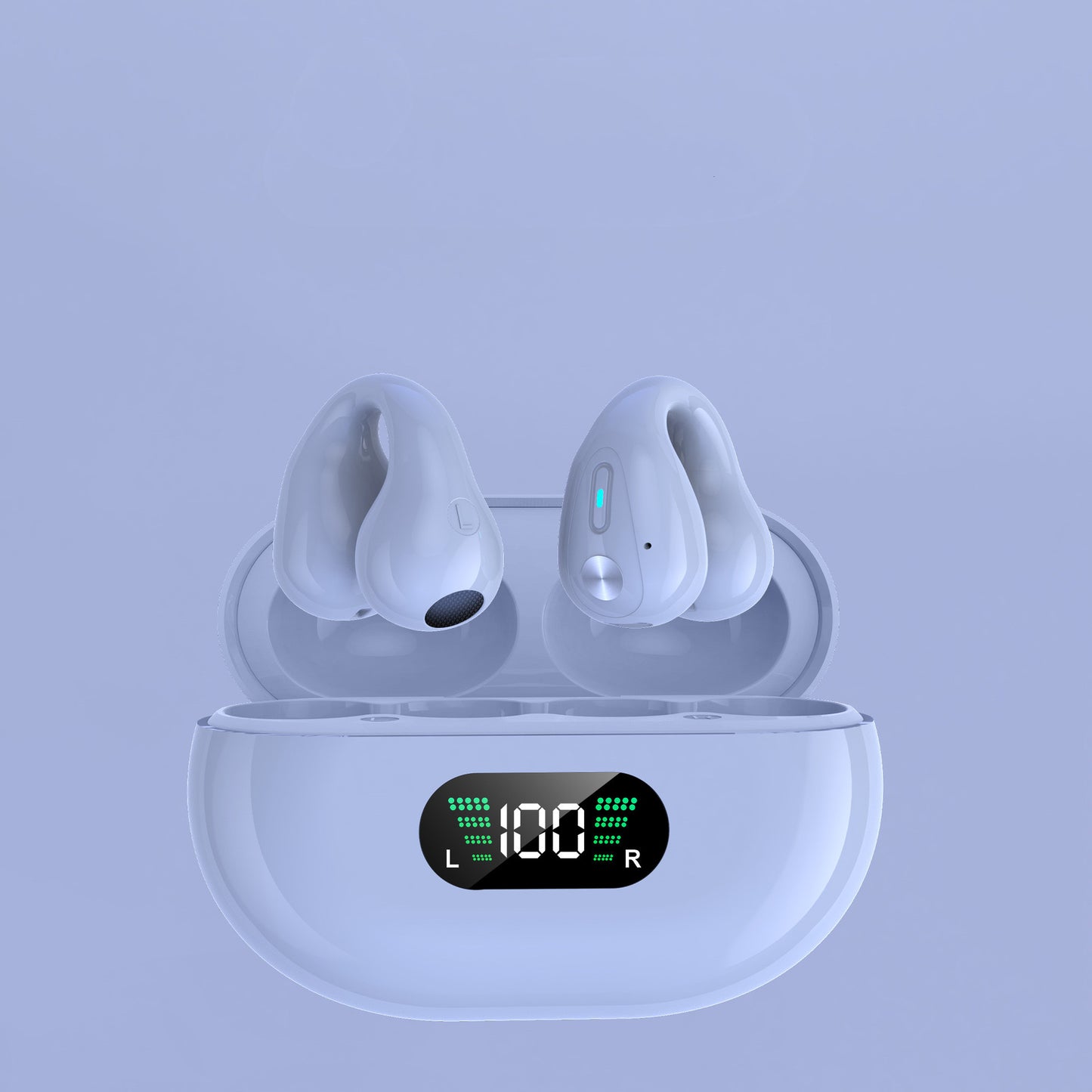 Ear Clip Bluetooth 5.3 Touch Wireless Earphone In-Ear Bass HIFI Sports Headset