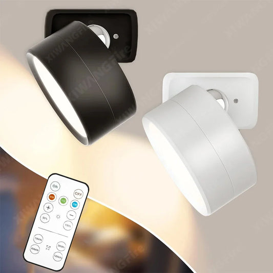 LED Wall Mounted Lights with Remote Wireless Magnetic Wall Sconces 3 Color