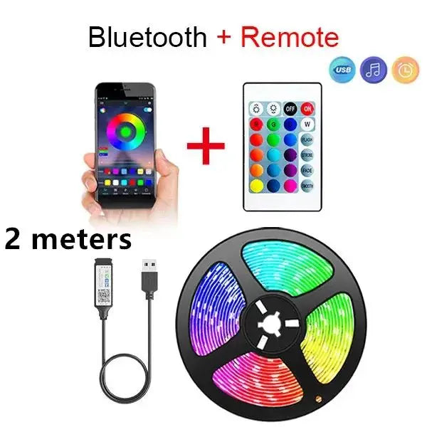 APP Remote Control Smart LED Strip Lights 5050 RGB Bluetooth