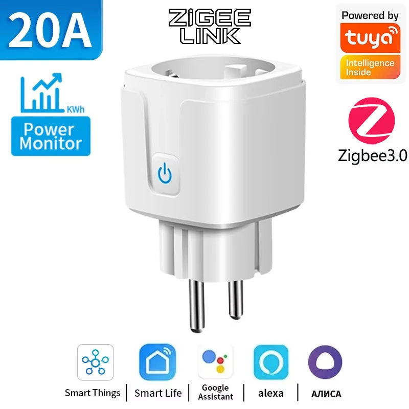EU Power Monitor Wireless App Voice Remote Control Socket Outlet Work
