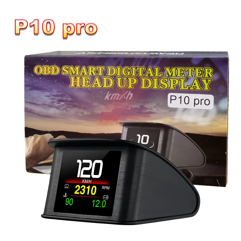 Smart Digital Meter P10 PRO OBD2 Head Up Display On Board Computer Digital Meter