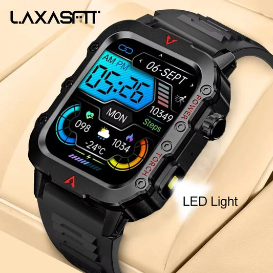 New Men's Smart Watch LED Flashlight Outdoor Sports Smart Watch