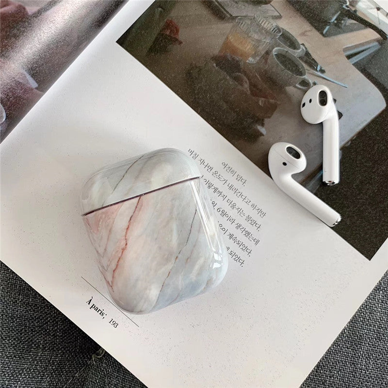 Apple White Marble Case for Airpods Earphone Case
