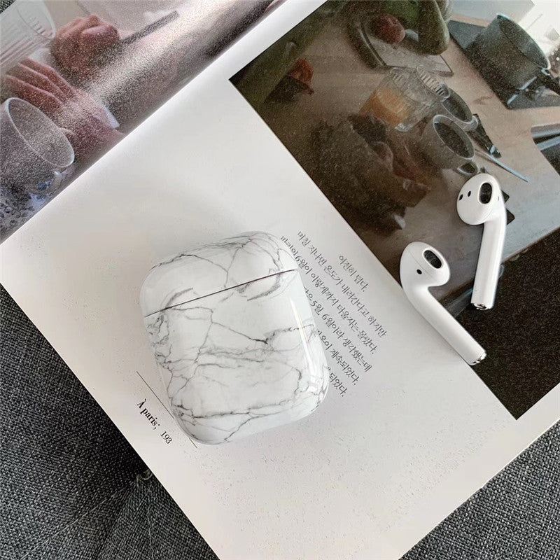 Apple White Marble Case for Airpods Earphone Case