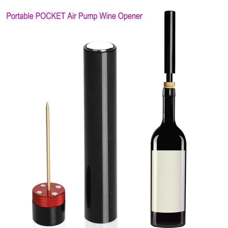 Wine Bottle Opener Air Pump Opening Tools Stainless Steel Pin Jar Cork Remover