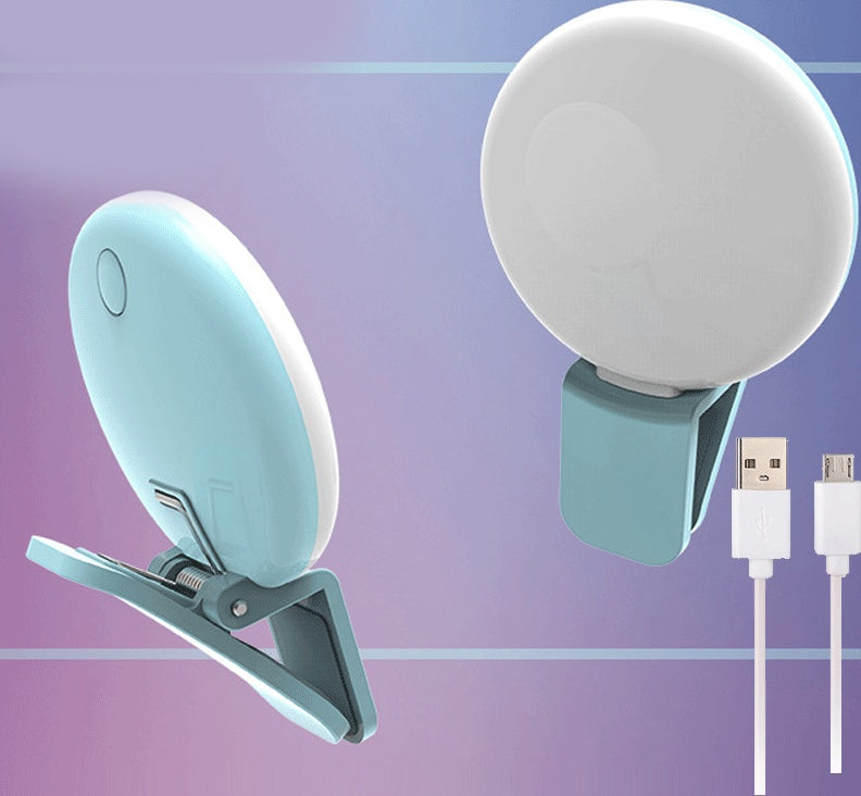 Selfie Round Live Clip External LED mini Small Q Mobile Phone Selfie Fill Light