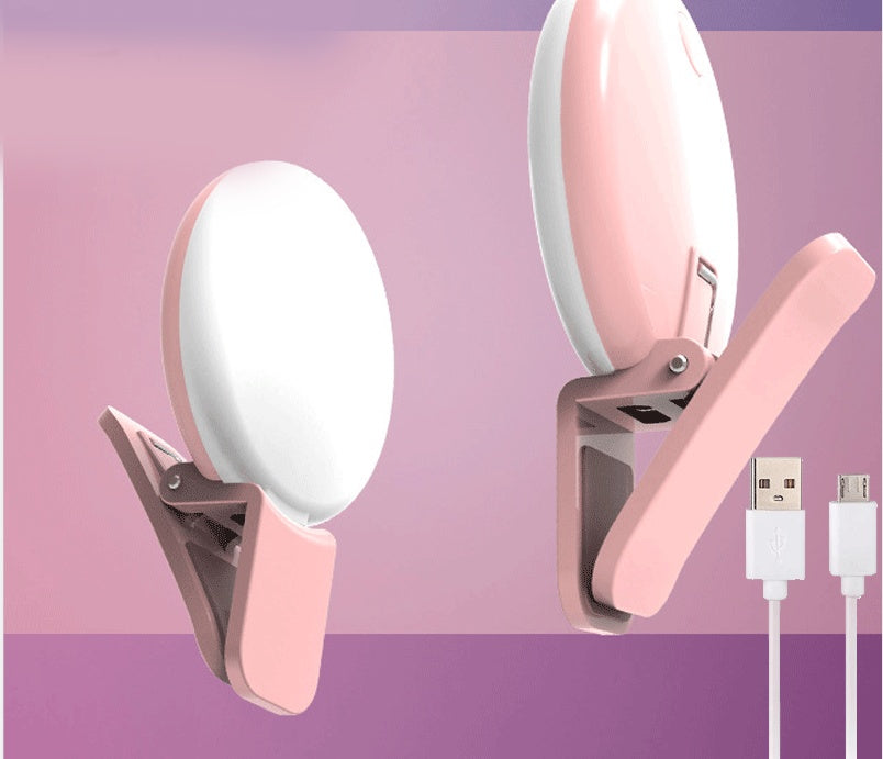 Selfie Round Live Clip External LED mini Small Q Mobile Phone Selfie Fill Light
