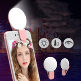 Selfie Round Live Clip External LED mini Small Q Mobile Phone Selfie Fill Light