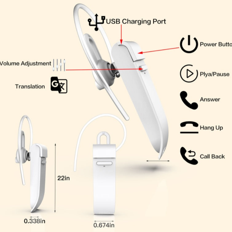 Real-time Language Translator Earbuds 25 Languages Online Instant