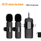 Wireless Collar Clip Microphone Three-in-one Three Connector Mini Microphone 35 Hole
