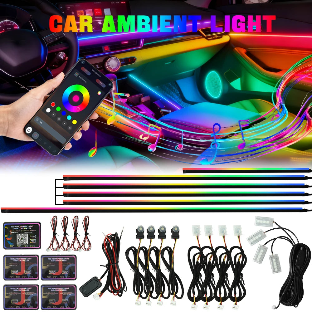 64 Colors RGB Symphony Car Ambient Light 