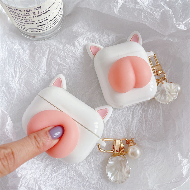 Apple Kawaii Press Butt Stress Relieve Airpods Case