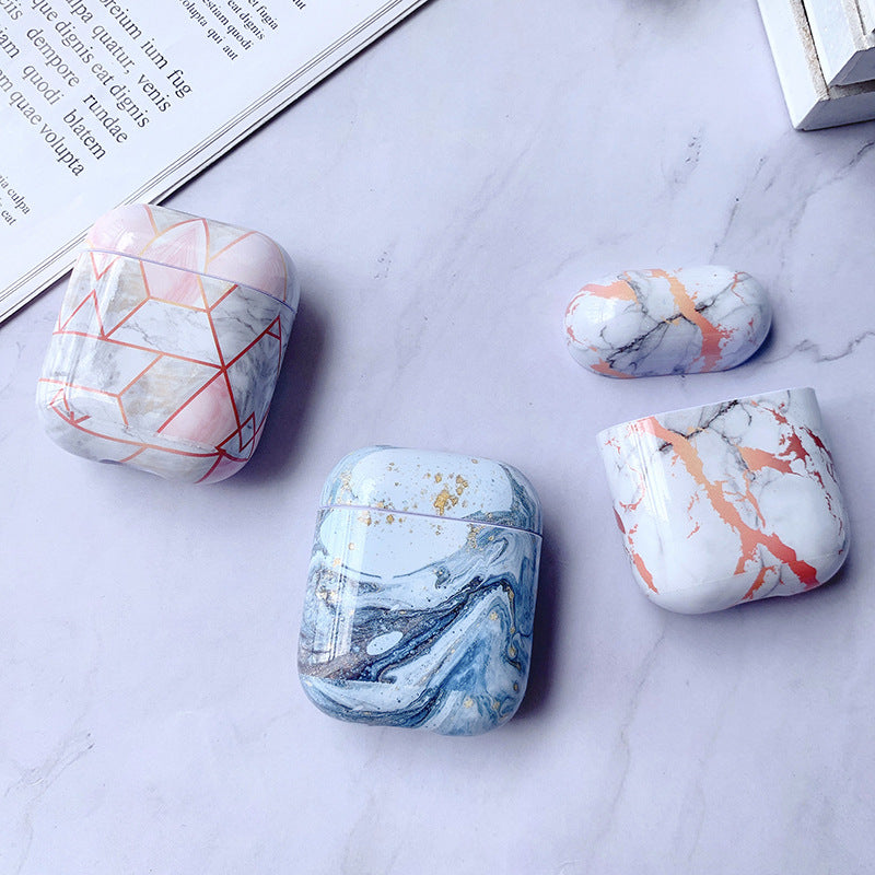 Apple White Marble Case for Airpods Earphone Case