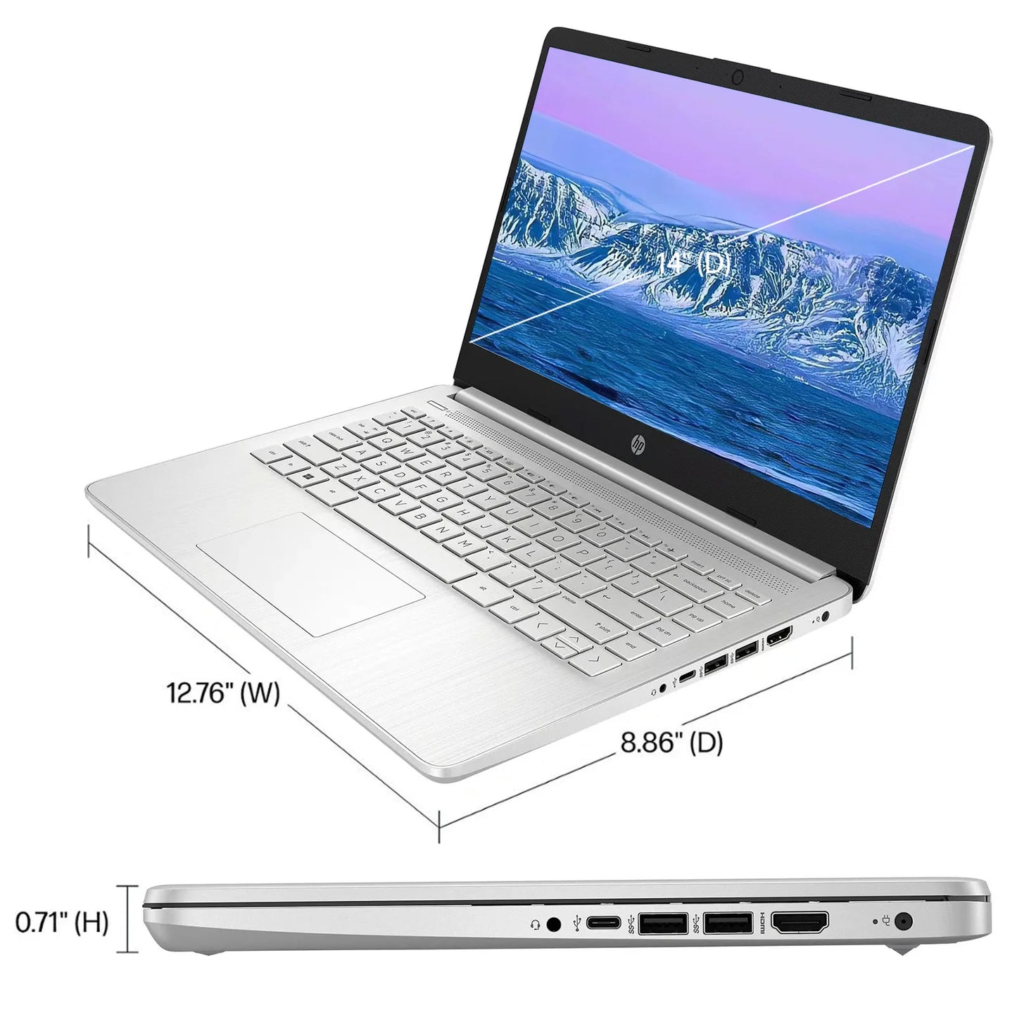 HP Newest 14" Business Laptop, Intel Celeron N4120 Laptop