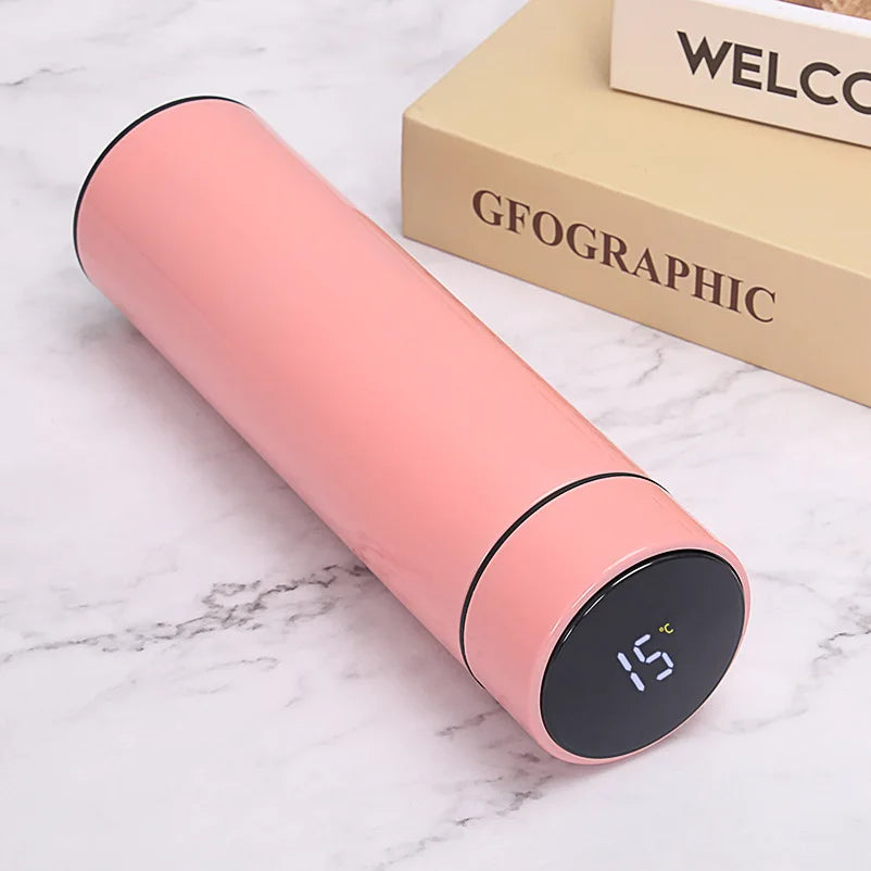 Vacuum Water Stainless Steel Bottle Smart Display Temperature 500ML Safety