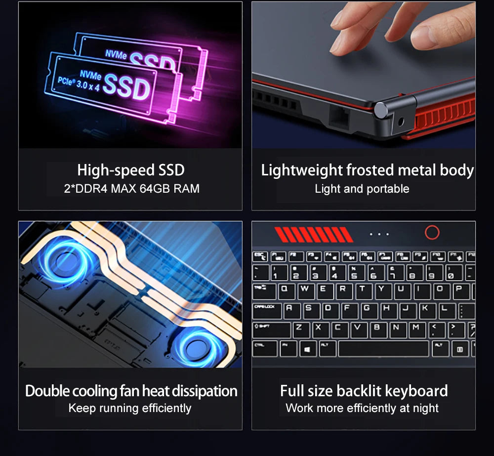 16.1 Inch Gaming Laptop GTX1650 4G Intel Core i9-9880H i7-9750H