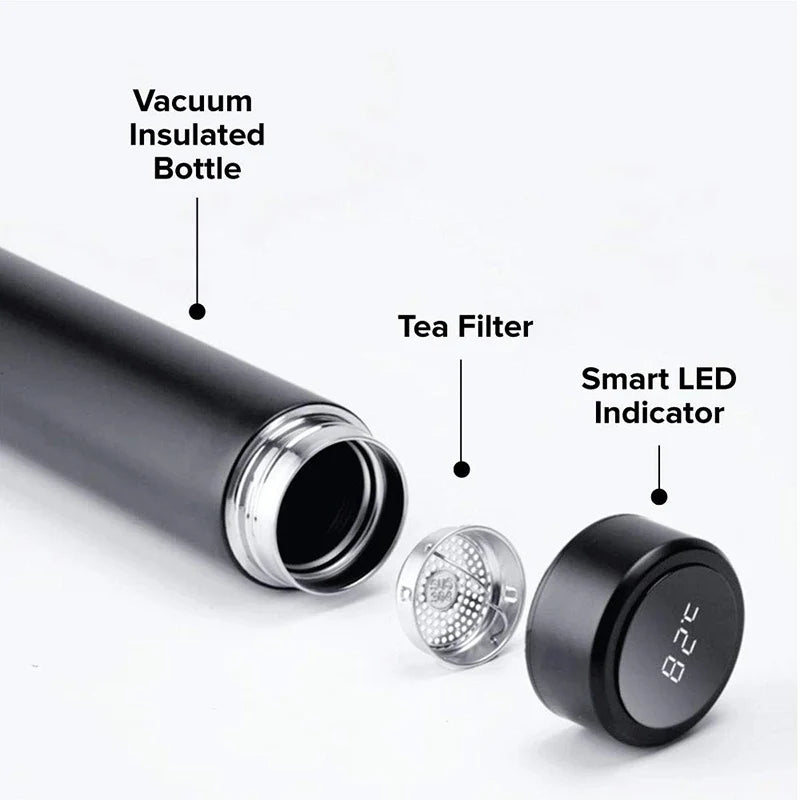 Stainless Steel Smart Water Drink Hot & Cold Bottle LCD Temperature Display