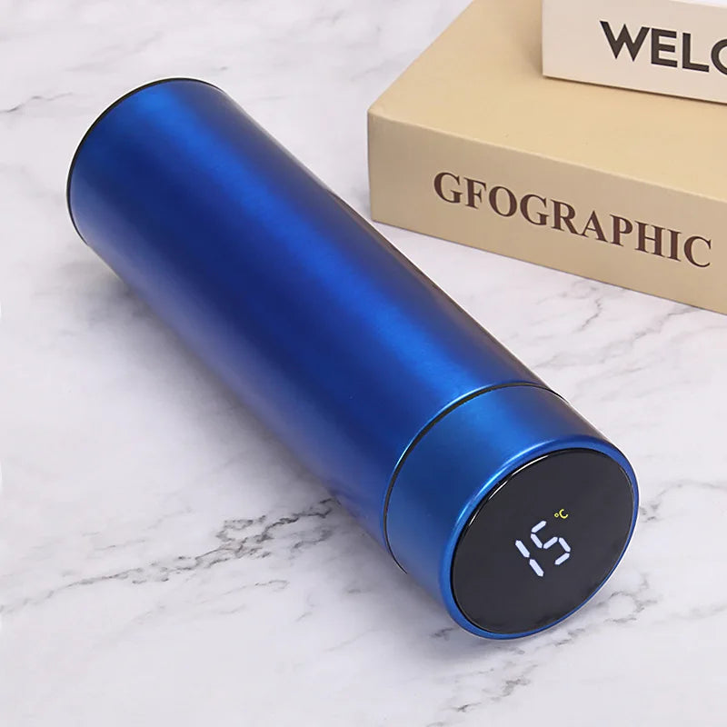 Vacuum Water Stainless Steel Bottle Smart Display Temperature 500ML Safety
