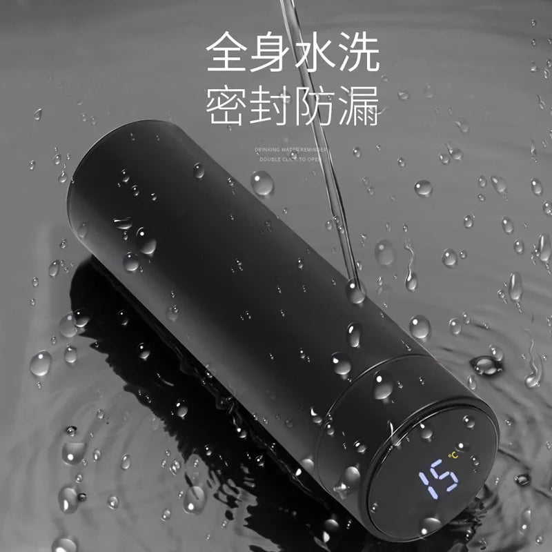 Vacuum Water Stainless Steel Bottle Smart Display Temperature 500ML Safety