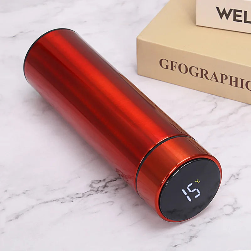 Vacuum Water Stainless Steel Bottle Smart Display Temperature 500ML Safety