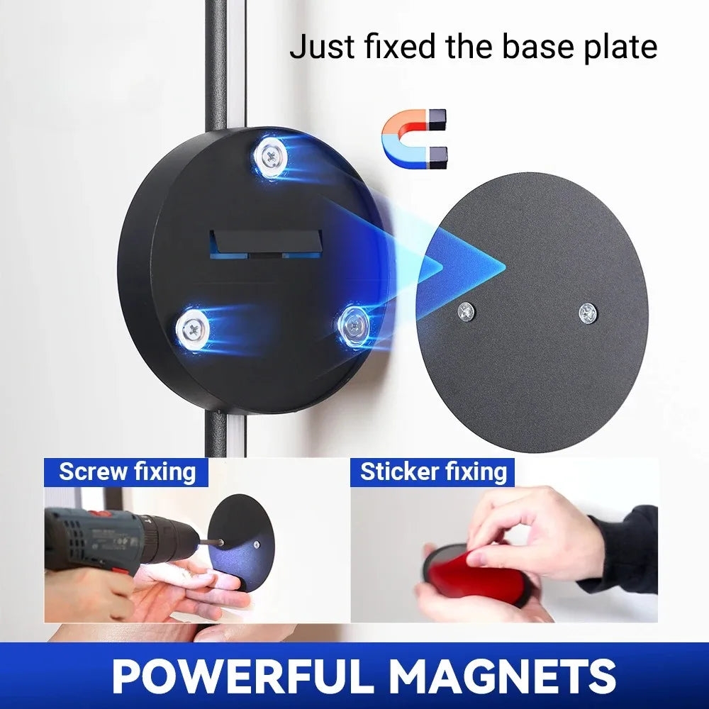 Magnetic Rechargeable 50 Wall Lamp Black Gold LED Lighting Wiring Free