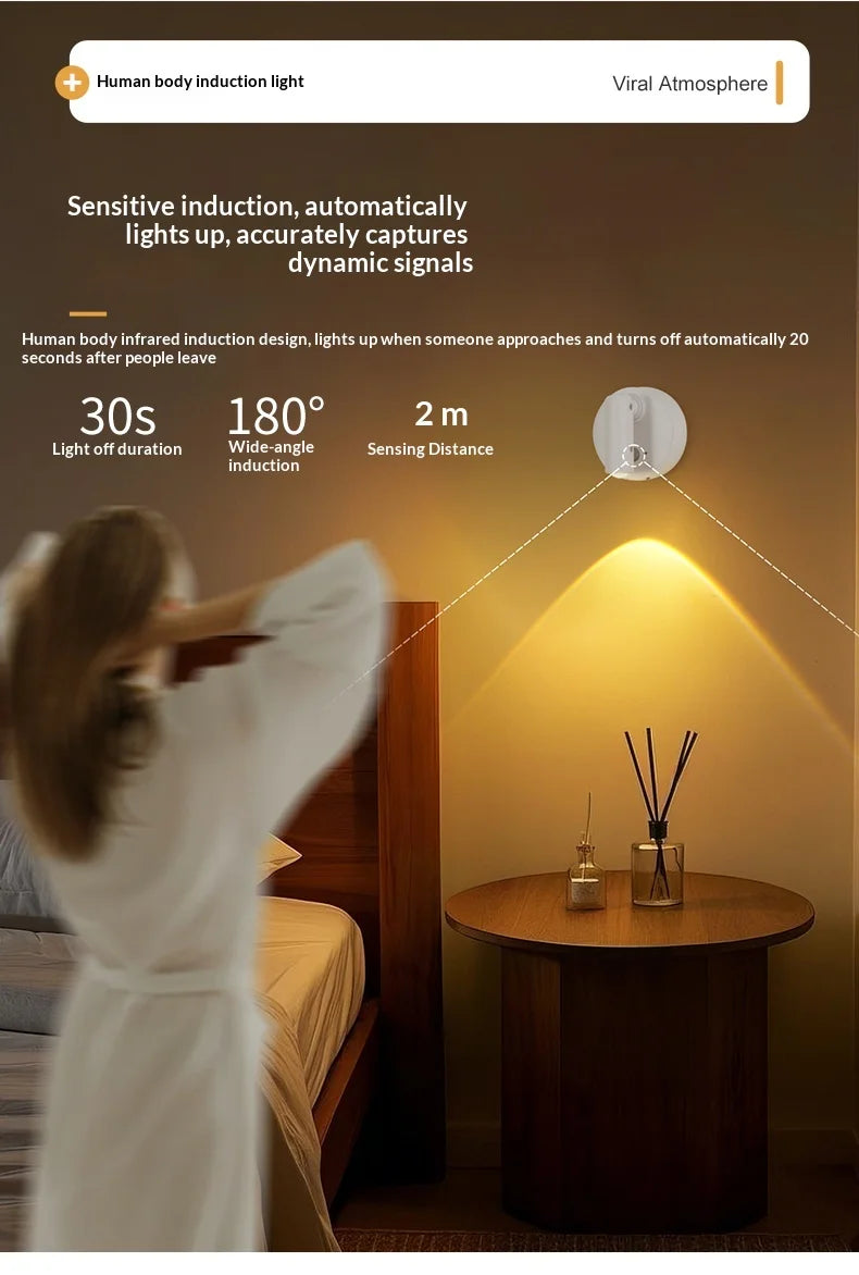 Magnetic Base USB Rechargeable LED Cordless Wall Light