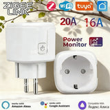 EU Power Monitor Wireless App Voice Remote Control Socket Outlet Work