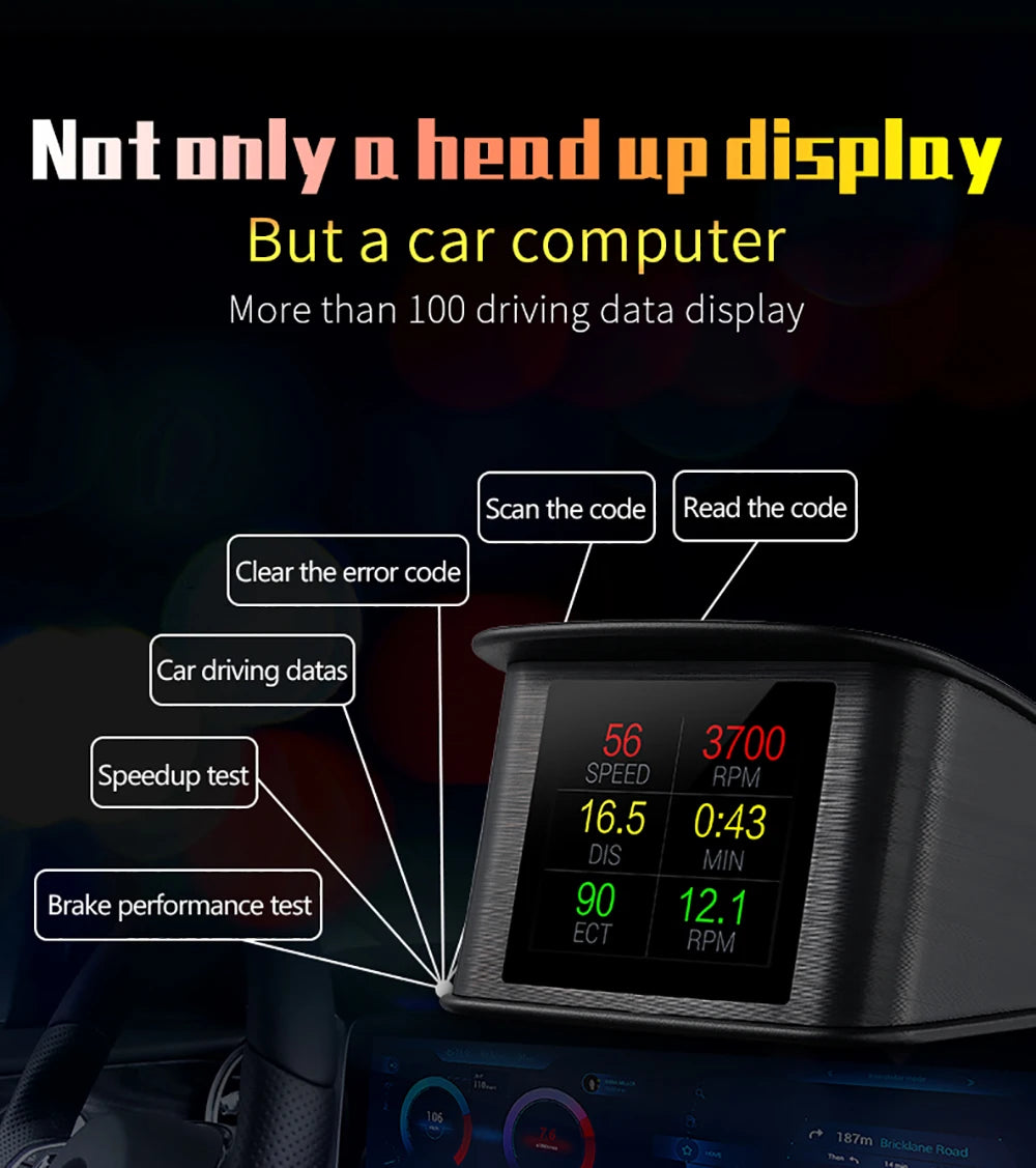 Smart Digital Meter P10 PRO OBD2 Head Up Display On Board Computer Digital Meter