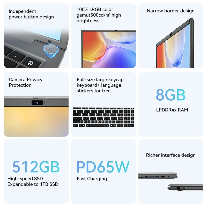 16 Inch Laptop with Intel Core i5 1240P 2.5K IPS Display Adreamer Laptop