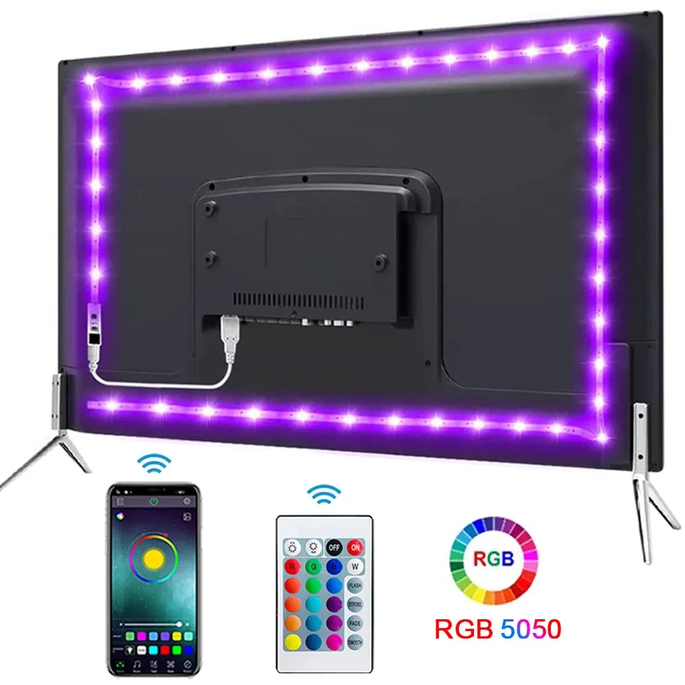 APP Remote Control Smart LED Strip Lights 5050 RGB Bluetooth