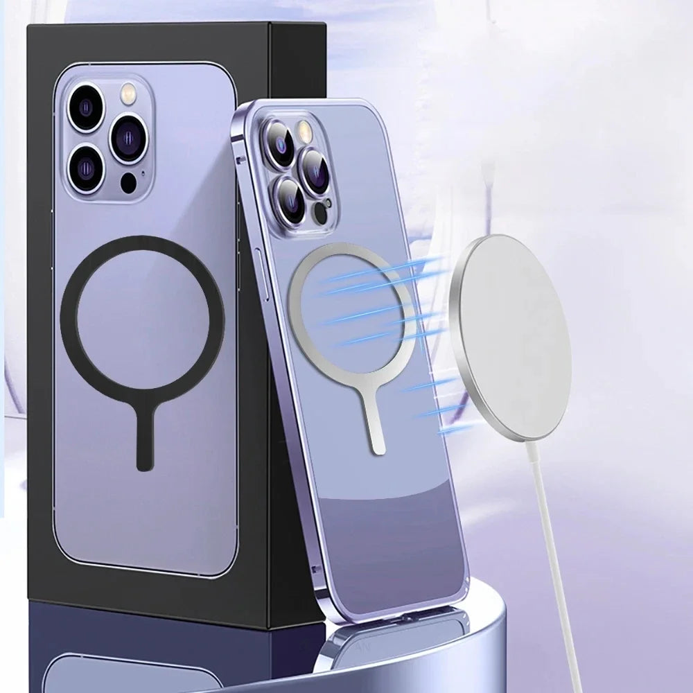 IPhone Wireless Magnet Sticker Magnetic Adapter Round Metal Plate Ring