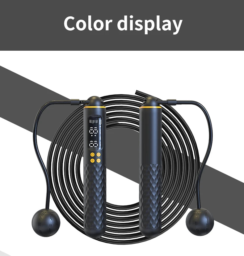 Electronic Technology Jump Rope Wire Rope with Digital Wireless Calorie Counter