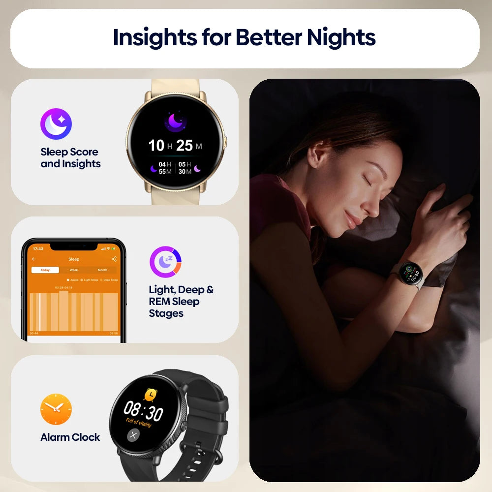 Zeblaze GTR 3 Pro AMOLED Display Make/Answer Phone Calls Smart Watch