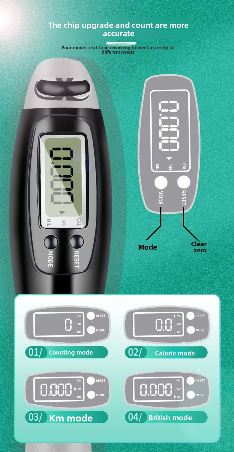 Electronic Counting Rope Skipping Speed Steel Wire Cordless Dual-use Smart Aerobic
