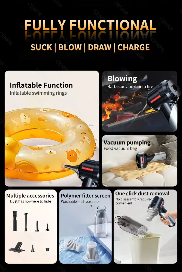 Portable Vacuum Cleaner for Home Appliance Handheld Blower Car Cleaner
