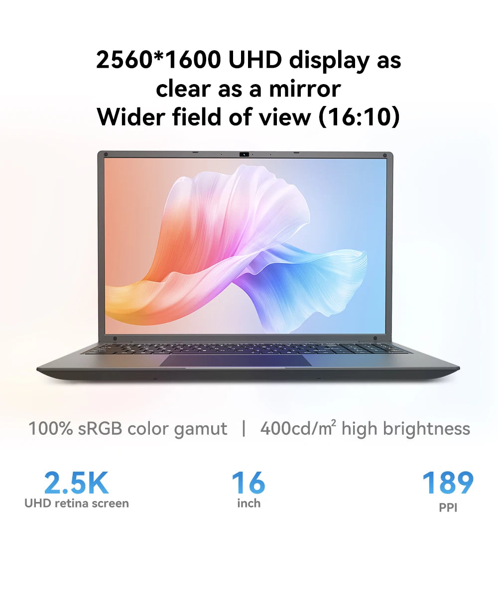 16 Inch Laptop with Intel Core i5 1240P 2.5K IPS Display Adreamer Laptop