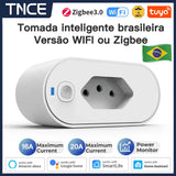 TNCE Tuya Brazil Plug 16/20A adapter, Smart outlet Voice control