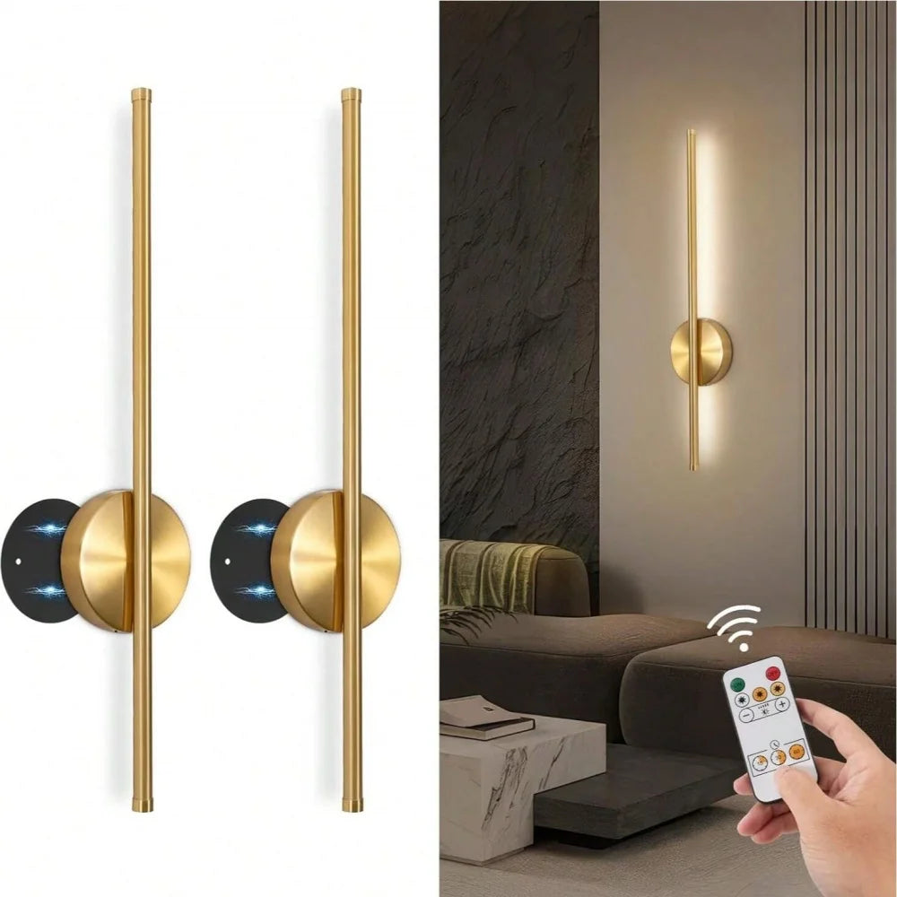 Magnetic Rechargeable 50 Wall Lamp Black Gold LED Lighting