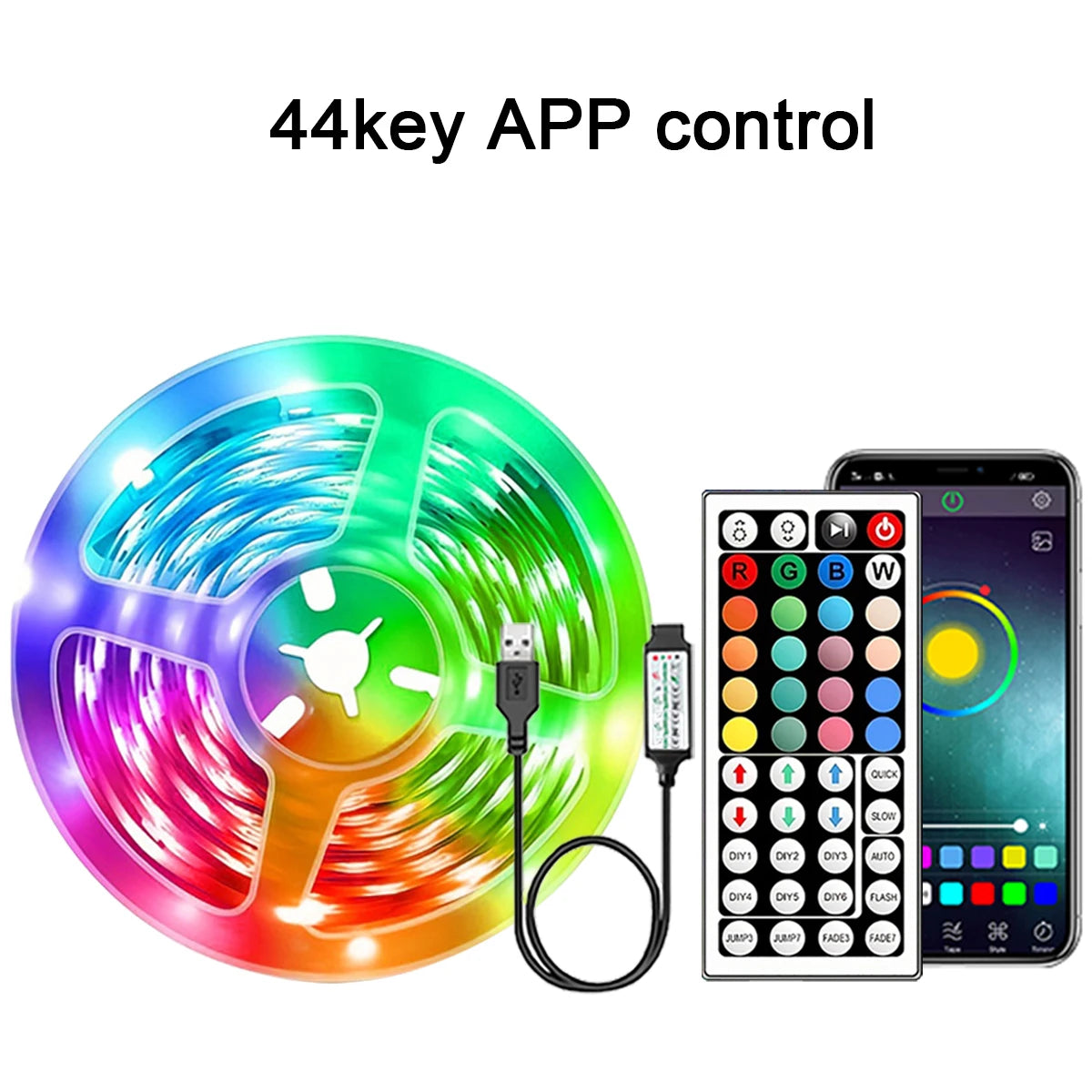 APP Control Flexible RGB Led Strip Lights for Room Bedroom Decoration