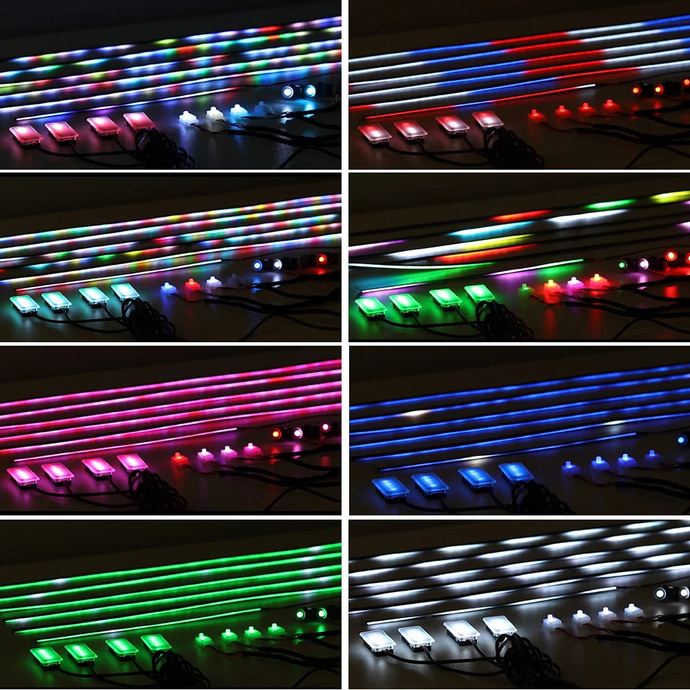 64 Colors RGB Symphony Car Ambient Light with APP Control