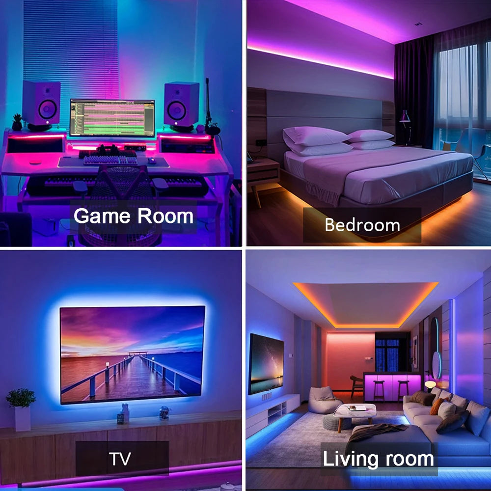 APP Control Flexible RGB Led Strip Lights for Room Bedroom Decoration