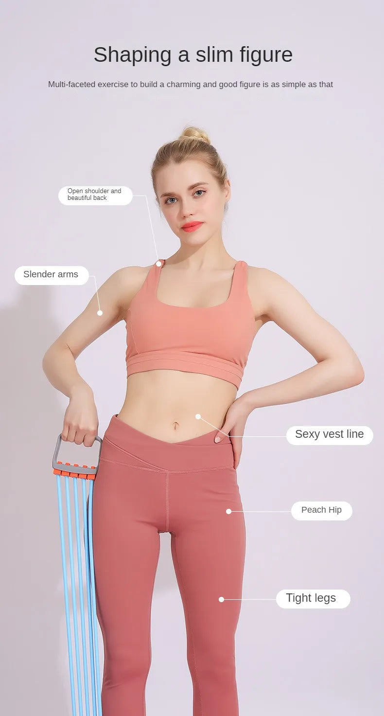 Full Body Workout Set - Chest Expander with 5 Removable Resistance Bands