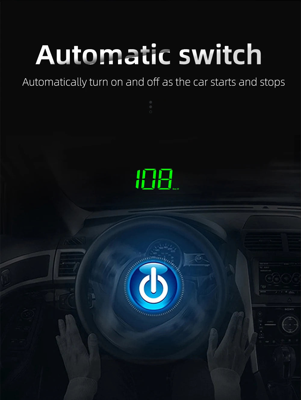 HD Car Head up Display M2 GPS Speedometer Windshield Auto Electronics Projector