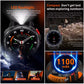 Waterproof GPS Compass Flashlight 1.7" AMOLED HD Call Sports Smart Watch