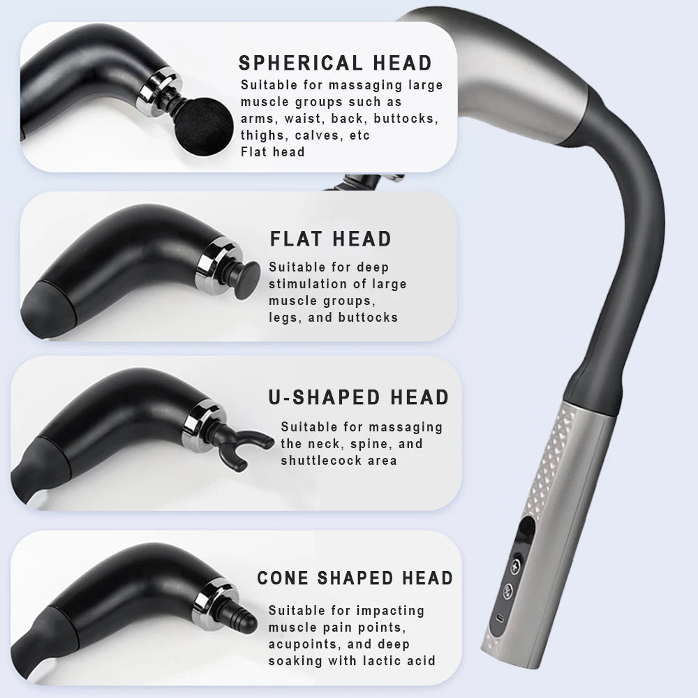 Smart Fascia Gun Electric Massager Massage Hammer Electric Fascia Gun