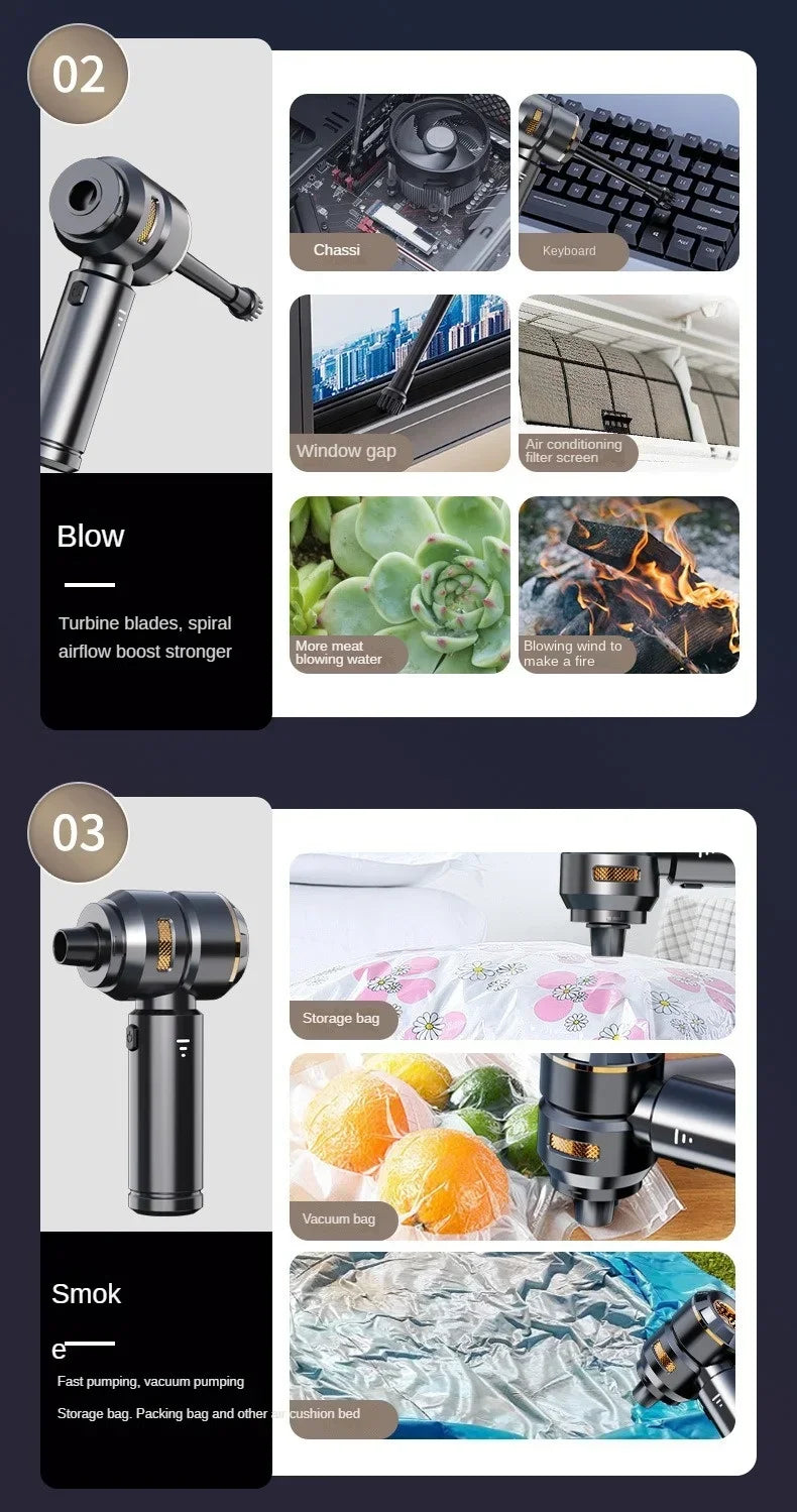 Car Vacuum Cleaner High Power Handheld Wireless Brushless Motor Cleaning Machine