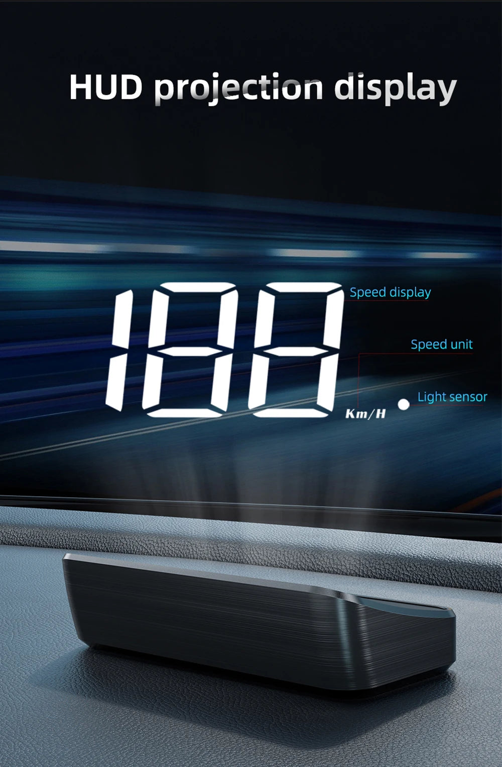HD Car Head up Display M2 GPS Speedometer Windshield Auto Electronics Projector