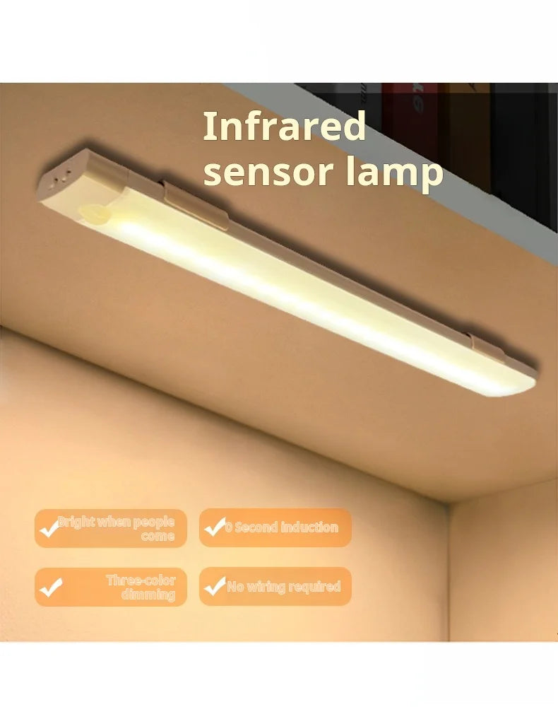 1pc Wireless Rechargeable LED Motion Sensor Cabinet Light