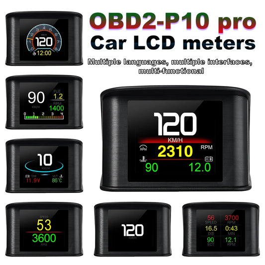 Smart Digital Meter P10 PRO OBD2 Head Up Display On Board Computer Digital Meter