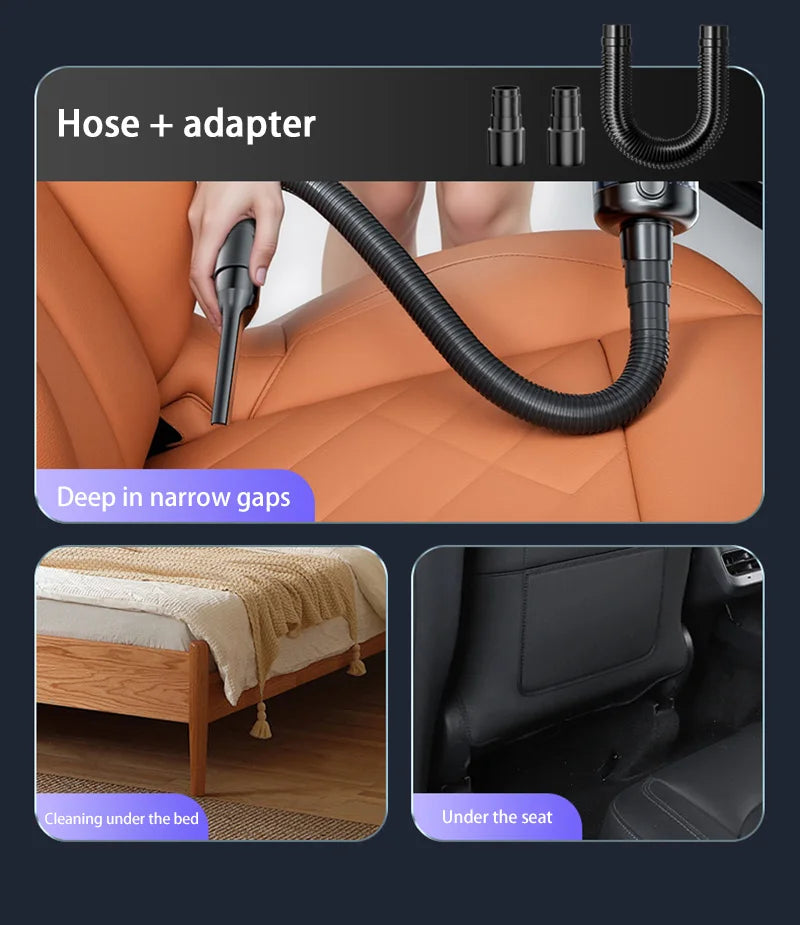 Wireless one-button dust dump high-power portable vacuum cleaner